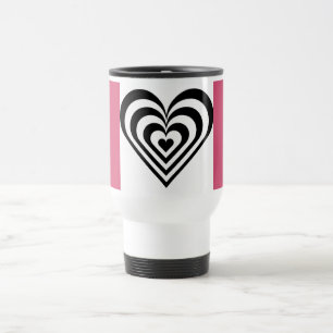 Térmica Caneca Rosa Tema Coração