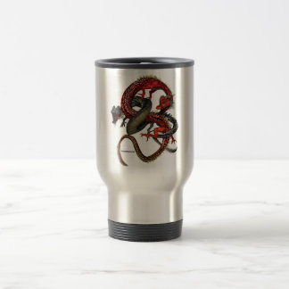 Térmica Caneca vermelha & preta dos dragões
