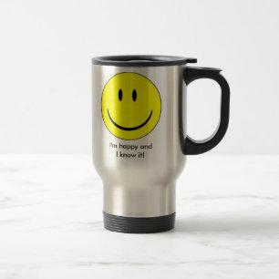 Térmica Cara feliz caneca isolada