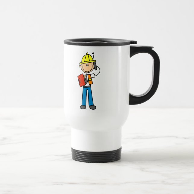 Térmica Contramestre da construção na caneca do telemóvel (Direita)