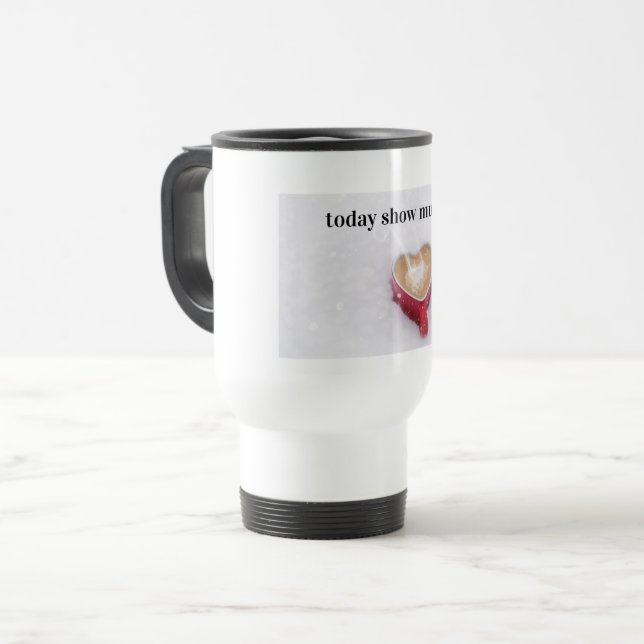 Térmica coração hoje mostra caneca  (Frente Esquerda)