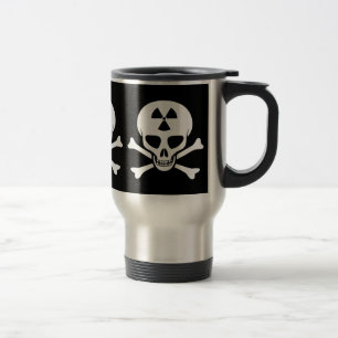 Térmica Crânio da radiação & caneca dos Crossbones