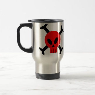 Térmica Crânio e caneca vermelhos dos Crossbones