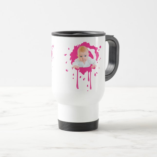 Térmica Crie Seu Próprio Caneca de Foto de Bebê (Frente Esquerda)