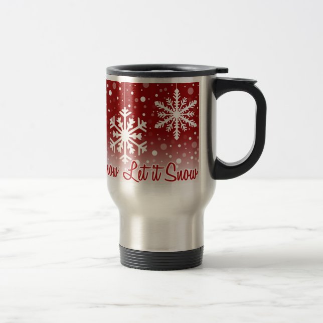 Térmica Deixe Nevar Vermelho - caneca (Direita)