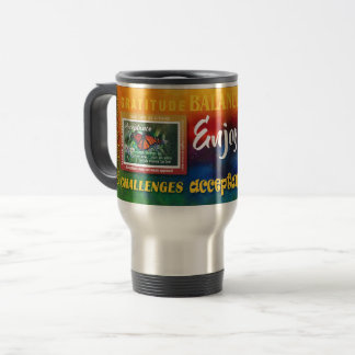 Térmica desfrute hoje...preocupe-se amanhã slogan caneca d