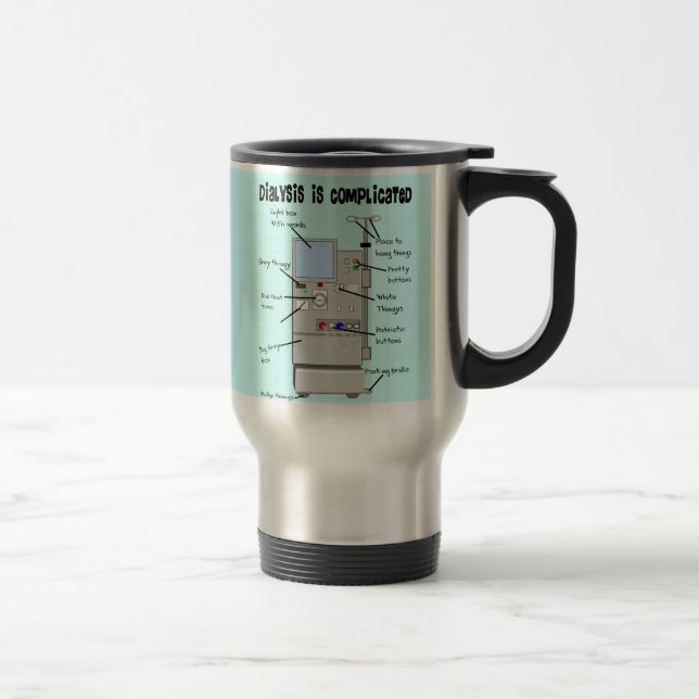Térmica Enfermeira da diálise e tecnologia l caneca (Direita)