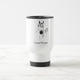 Térmica Eu amo a caneca dos cavalos