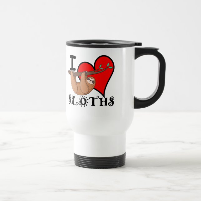 Térmica Eu amo caneca de preguiças (Direita)