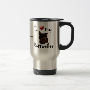 Térmica Eu amo minha caneca de Rottweiler