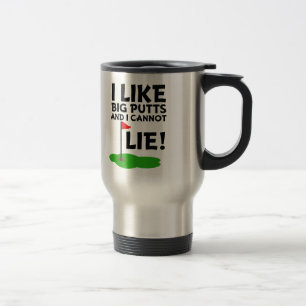Térmica Eu gosto da caneca engraçada do golfe das tacadas