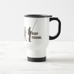 Térmica Evolução da pesca - caneca engraçada do pescado