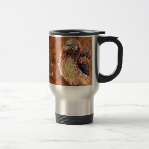 Térmica Falcão atado vermelho - caneca do pássaro