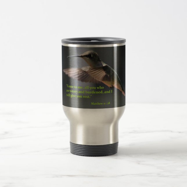 Térmica Fé do resto do colibri da caneca de viagem……… (Centro)