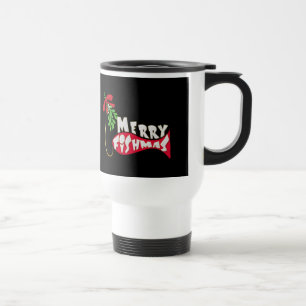Térmica Feliz Fishmas Engraçado Pescar caneca de Natal