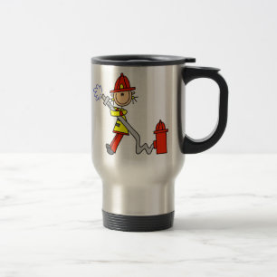 Térmica Figura sapador-bombeiro da vara com caneca da