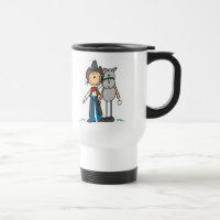 Figura vaqueira da vara com caneca do cavalo