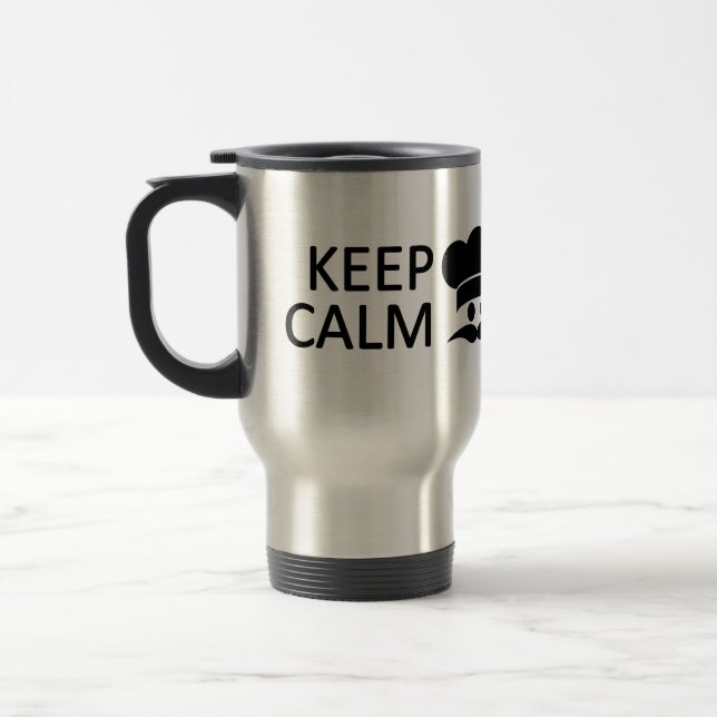 Térmica Fique calmo e se torne uma caneca personalizada do (Esquerda)