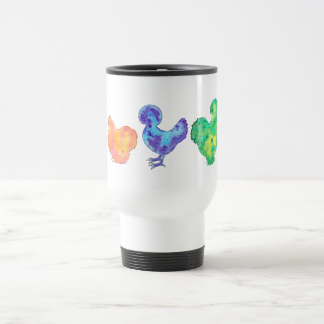 Térmica galinha de 5 aguarelas na caneca (Centro)