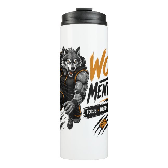 Térmica Garrafa de Esporte Mentalidade de Lobo (Frente)