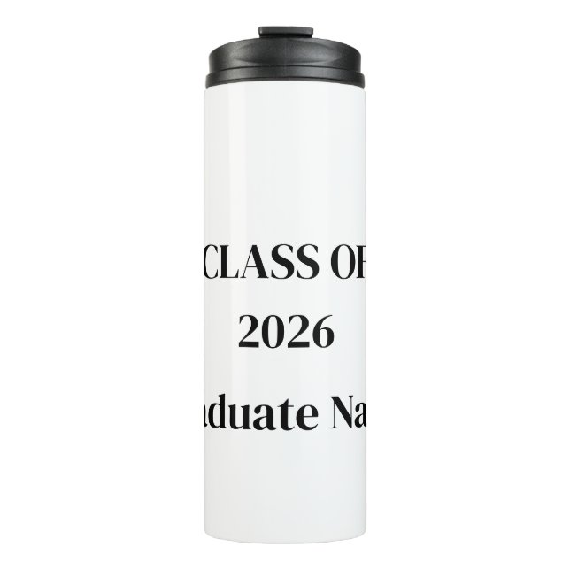 Térmica Garrafa de Formatura Minimalista da Turma de 2026 (Frente)
