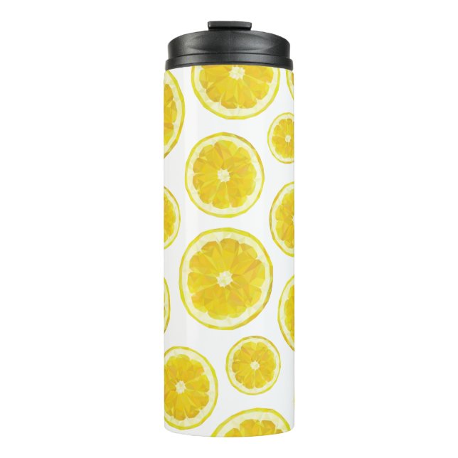 Térmica Garrafa de limonada. Poli de fatia de limão amarel (Frente)