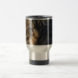 Térmica Gato de gato malhado - caneca de aço inoxidável do