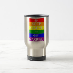 Térmica Gay - Mensagem de Manter a Calma - Caneca de Café 