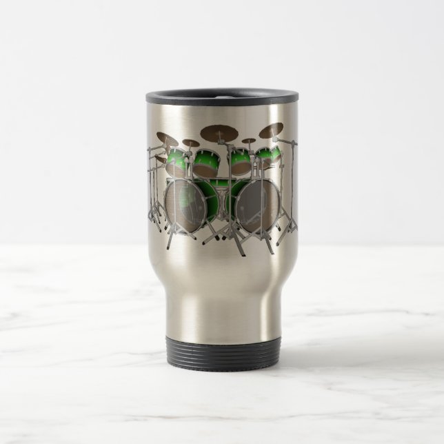 Térmica Kit de tambor de 10 peças: Gradiente Verde: caneca (Centro)