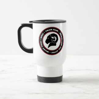 Térmica Logotipo branco da caneca de viagem, o preto e o