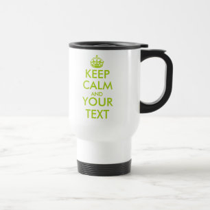 Térmica Mantenha calma personalizada e sua caneca de viage