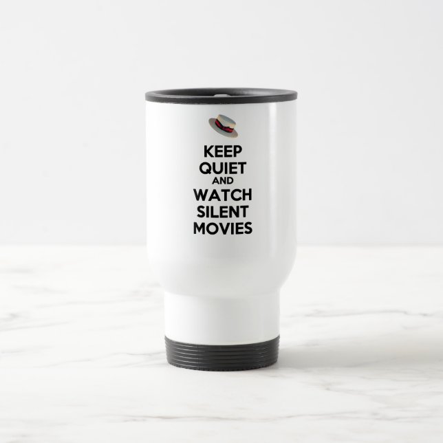 Térmica Mantenha o silêncio e olhe a caneca dos filmes (Centro)