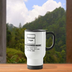Térmica Marca comercial com destaque de Cinza na Caneca de