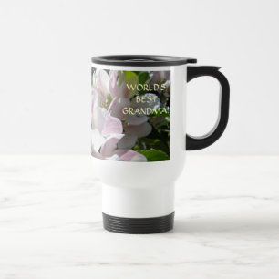 Térmica MELHOR AVÓ DO MUNDO! Caneca de Café com Flores