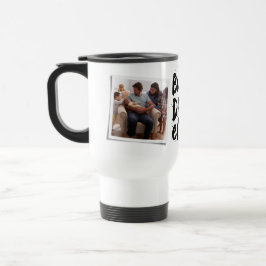 Térmica Melhor pai do mundo caneca preta moderna com duas 
