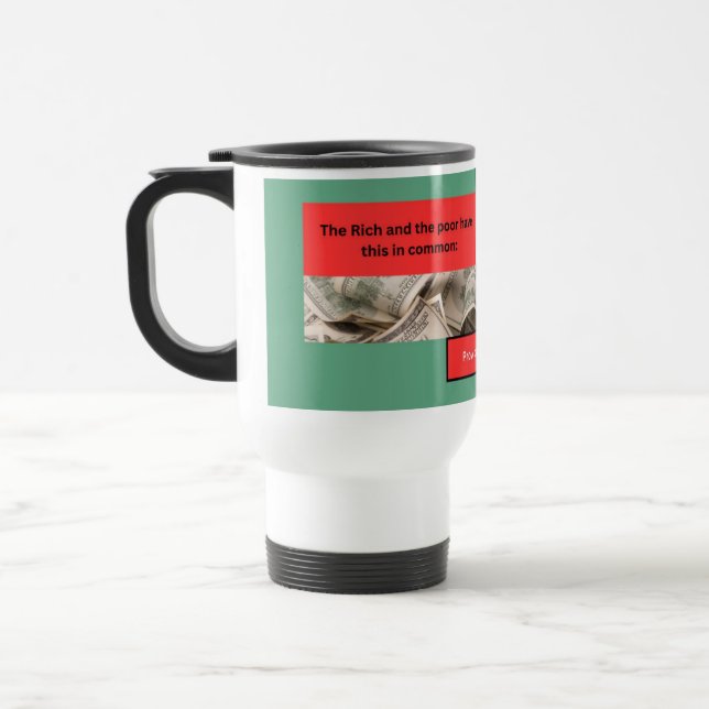 Térmica Mensagem Proverbs - Proverbs 22-2 - Caneca de viag (Esquerda)