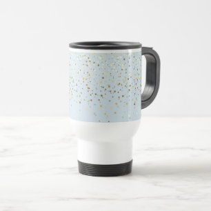 Térmica Minúscula Ouro Stars Caneca de viagem-Leve Azul