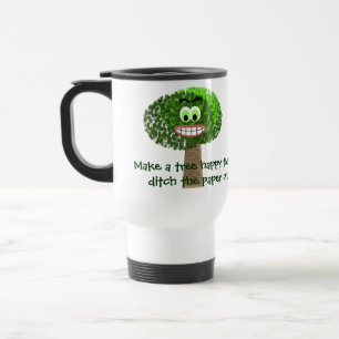 Térmica Não faça uma árvore feliz nenhuma caneca de via