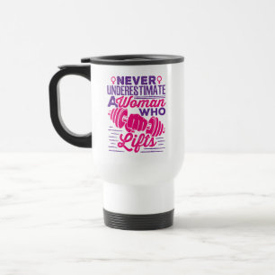 Térmica Nunca Subestime uma Mulher que Levanta Caneca