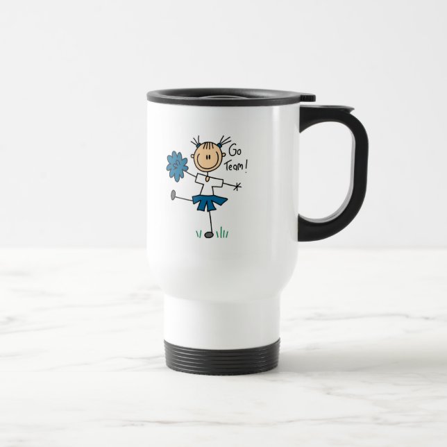 Térmica O azul vai caneca do cheerleader da equipe (Direita)