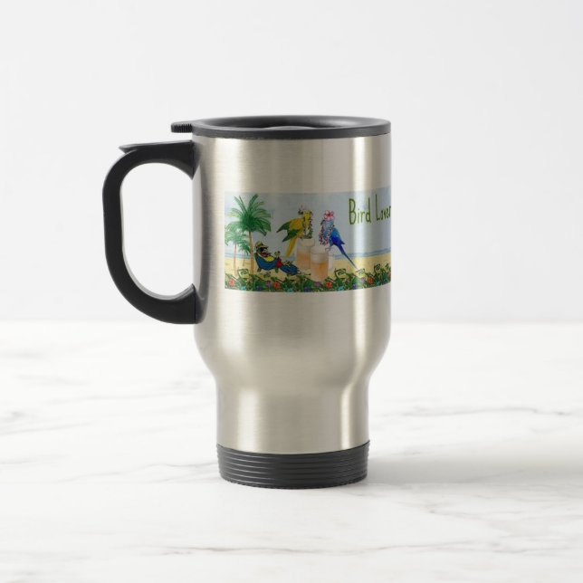 Térmica Os amantes do pássaro Uncaged a caneca da viagem (Esquerda)