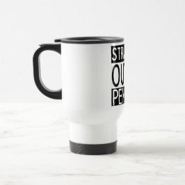 Térmica Outta reto escreve a caneca da viagem ao trabalho