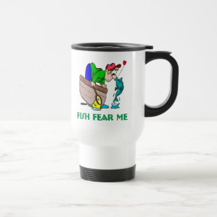 Térmica Peixe Me Teme Engraçada Pescando Caneca