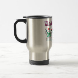 Térmica Pense bonecos de neve do primavera com caneca de