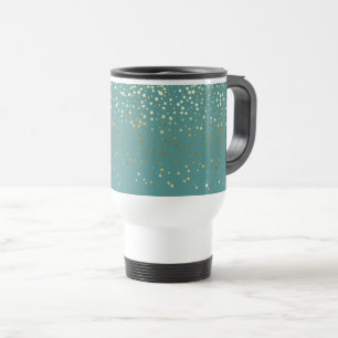 Térmica Petite Ouro Stars Caneca de viagem-Teal