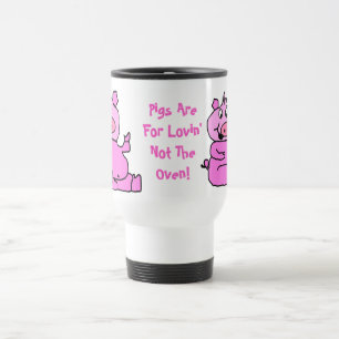 Térmica "Porcos são para amar" Cartoon rosa Caneca de alum
