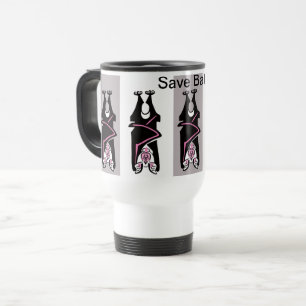 Térmica Salve morcegos ameaçados - caneca de café de dois