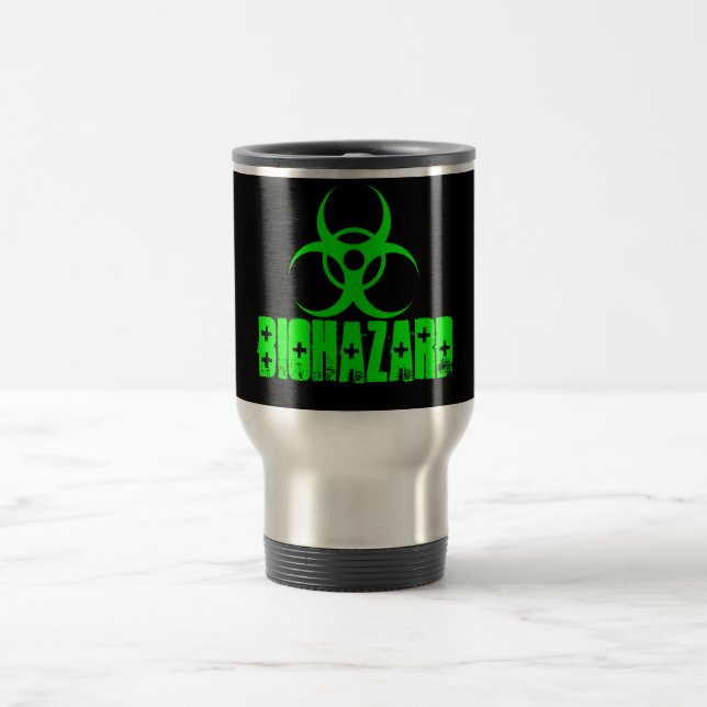 Térmica Símbolo do Biohazard na caneca de café verde (Centro)