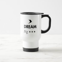 Sonhe Grande Caneca de Café Inspirador | Motivacio