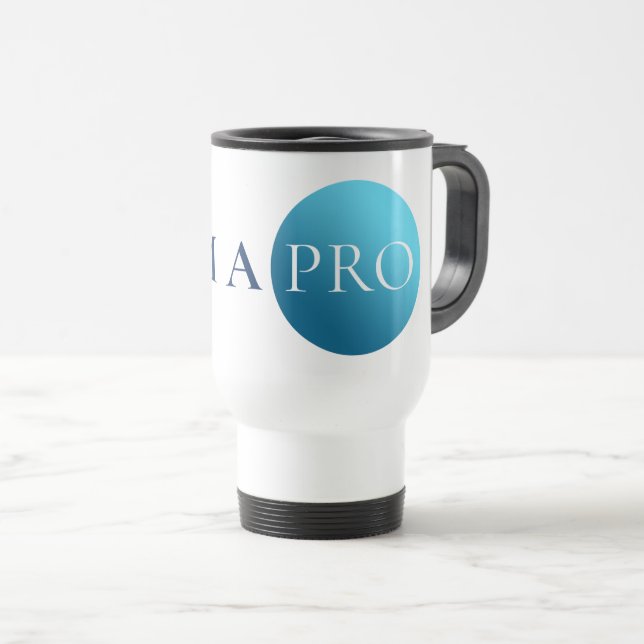 Térmica SOU UM PROFISSIONAL | Caneca de Círculo Azul Minim (Frente Esquerda)